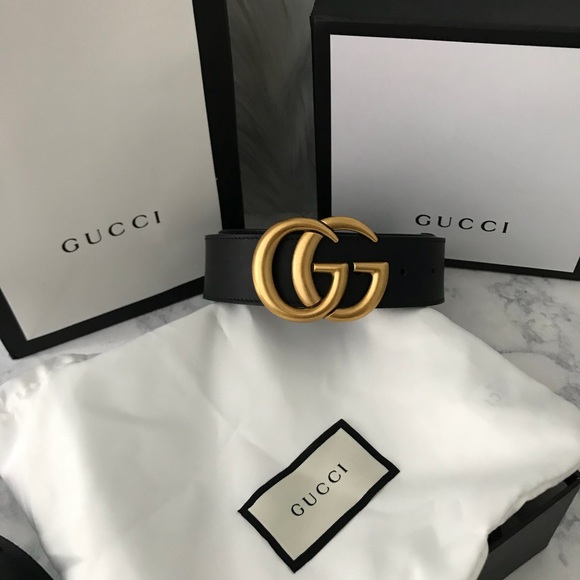 ❌SOLD❌ NWT [GUCCI] AUTHENTIC Double G Leather Belt - Picture 7 of 8